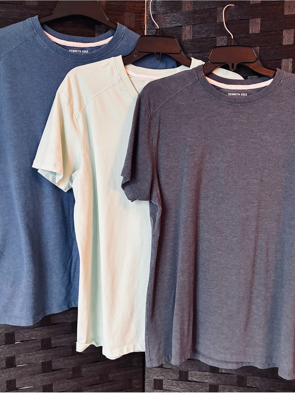Kenneth Cole Short Sleeve Tee Set in Blue, Mint, and Gray